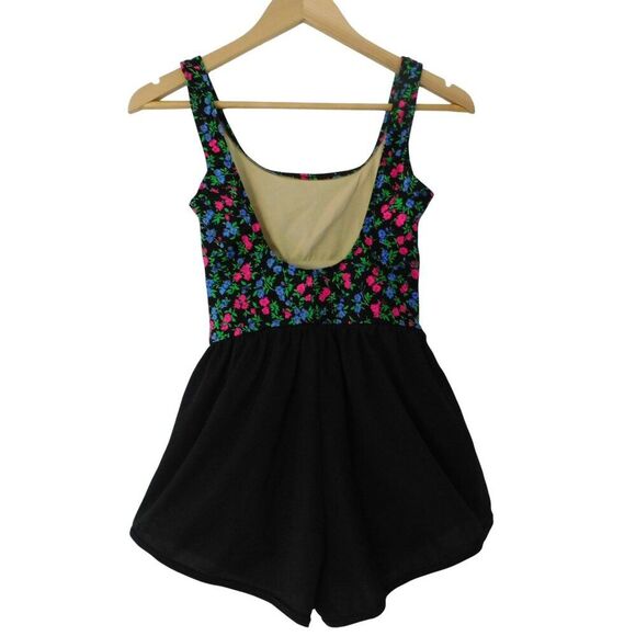 Vintage 80s Pacific Connections One Pc Swimsuit shorts Floral Print Size 6 - Picture 5 of 5